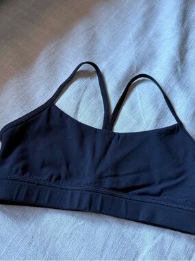 Women's Black Strappy Light Support Bralette